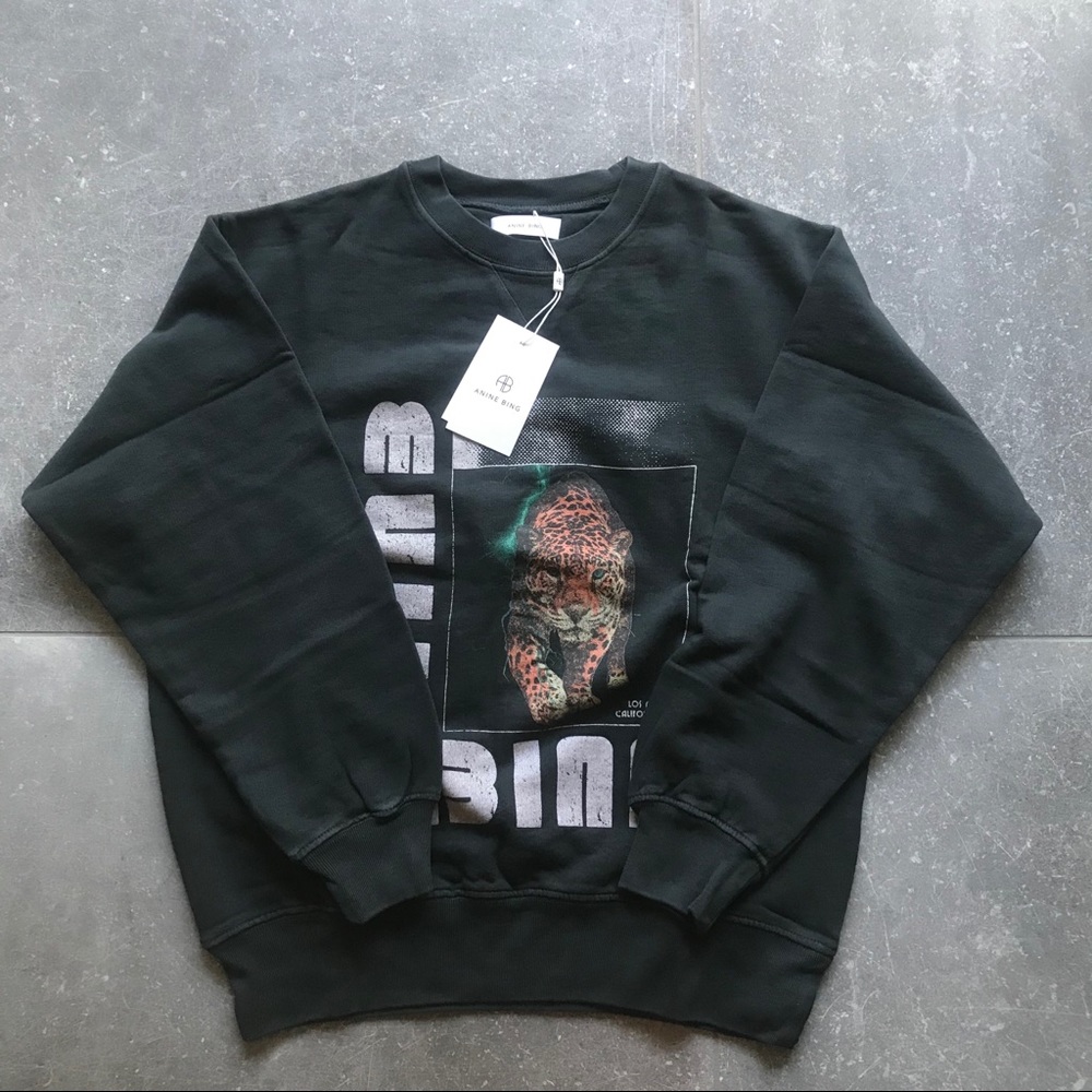 Anine Bing Sz Xs, M, L wild cat sweatshirt